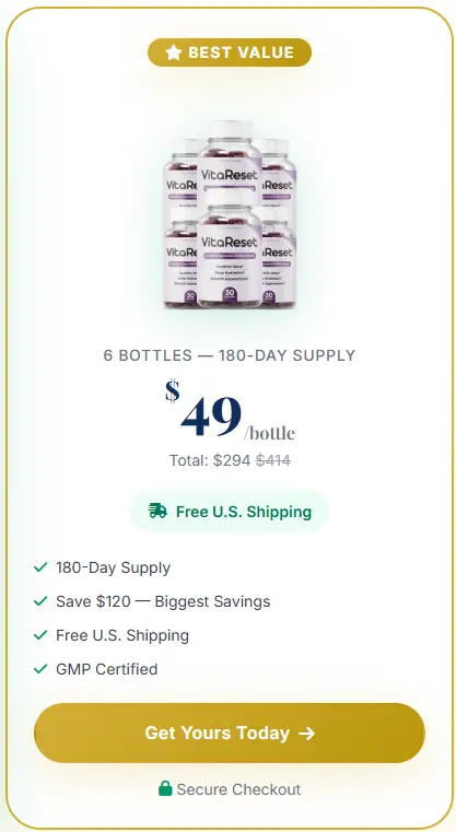 VitaReset 180 day supply